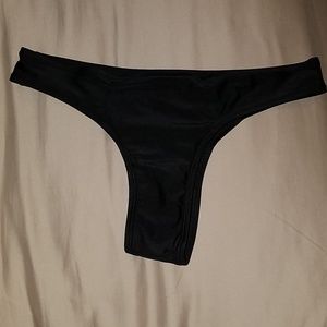 Black cheeky Thong bathing suit bottom